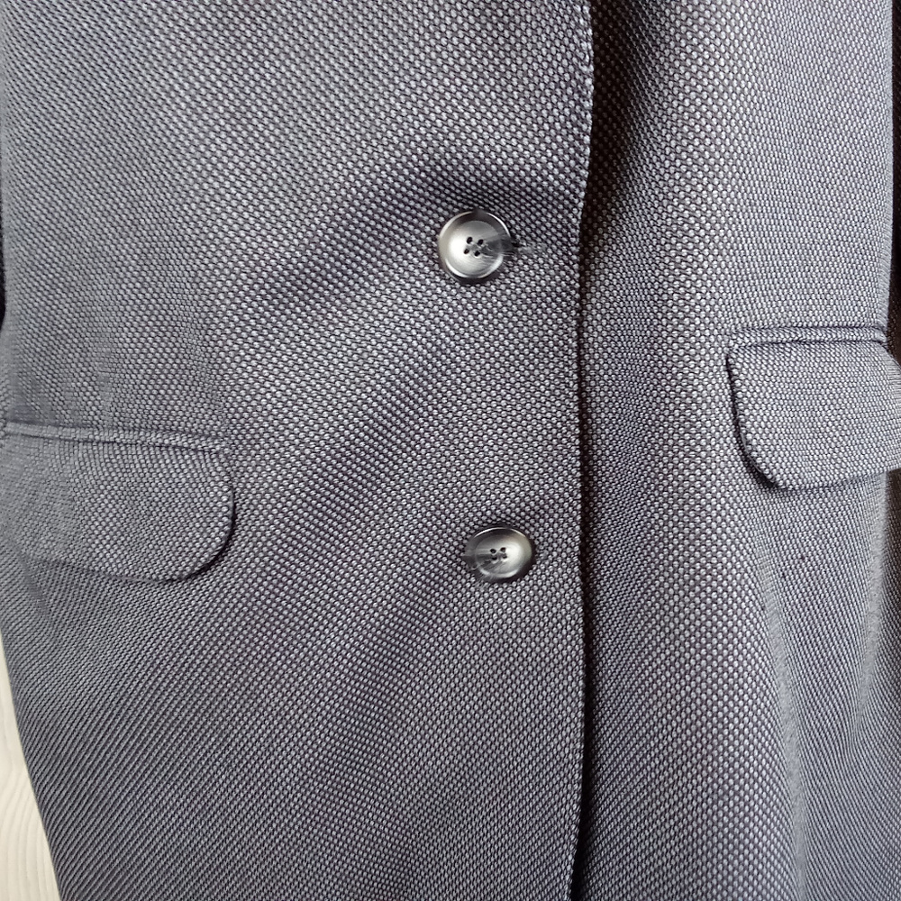 Alfred Dunner Vintage Gray Dotted / Checked Blazer - Picture 4 of 9